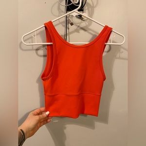 Lululemon orange crop tank